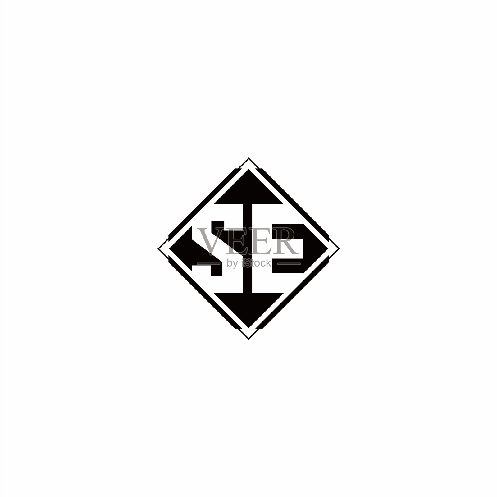 徽标设计采用菱形方形插画图片素材