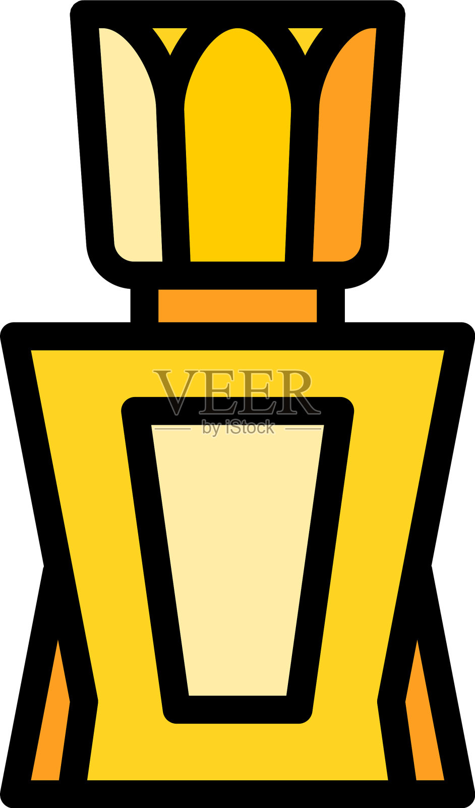 优雅的香水图标轮廓风格图标素材