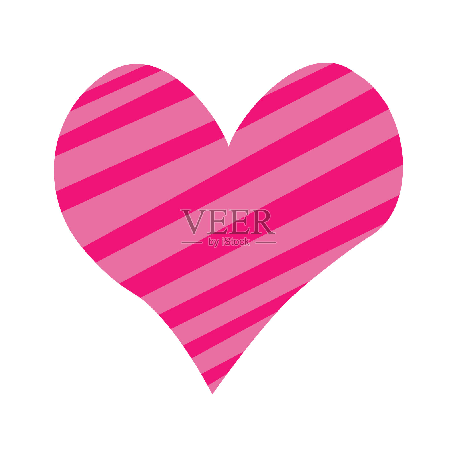 心的轮廓手画心图标为您插画图片素材