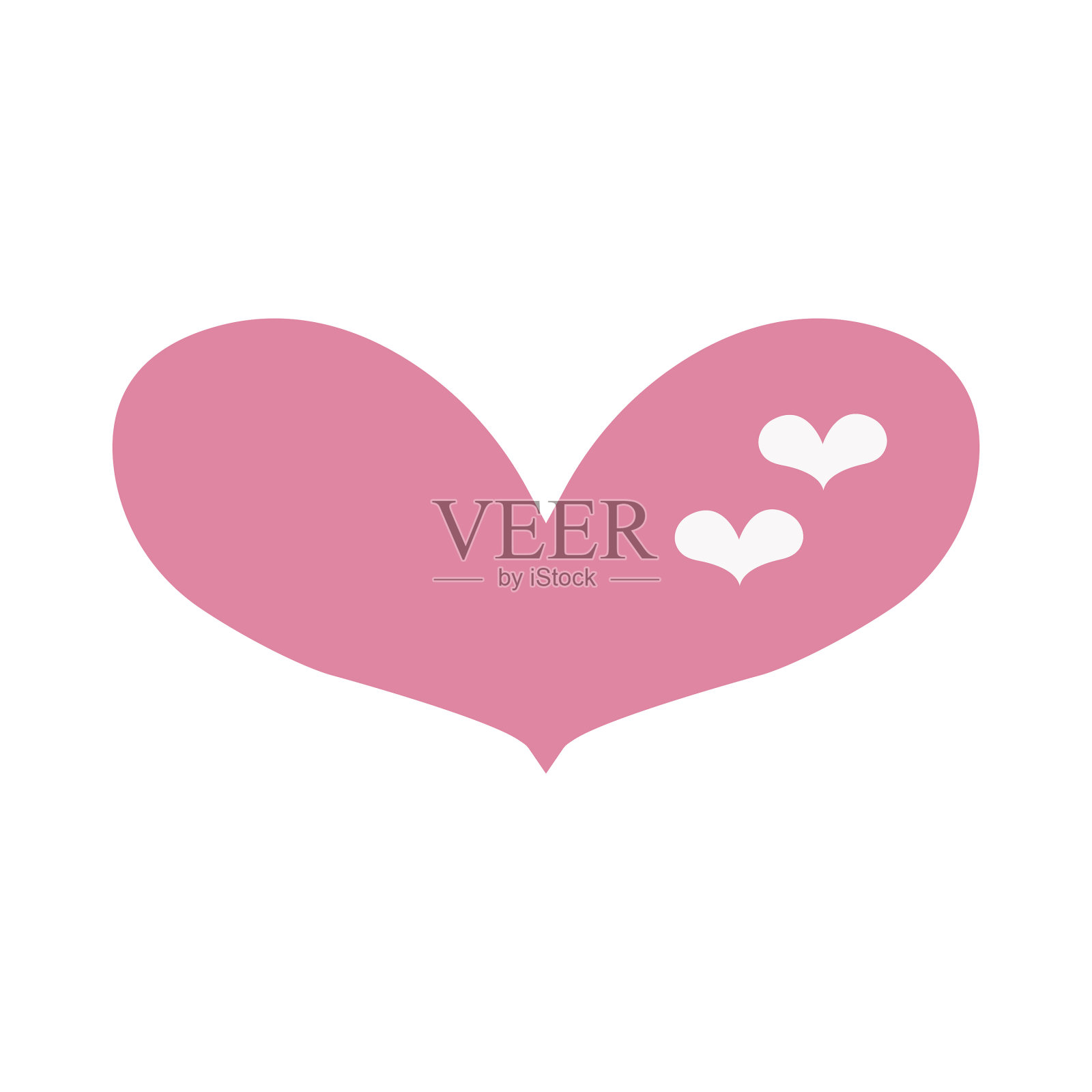 心的轮廓手画心图标为您插画图片素材