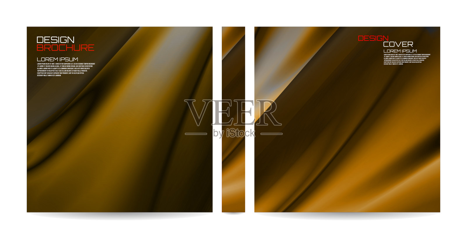 宣传册模板与未来的波浪形状。杂志、海报、书籍、演示文稿、广告。摘要向量背景。模板与未来的设计。文字的封面设计插画图片素材