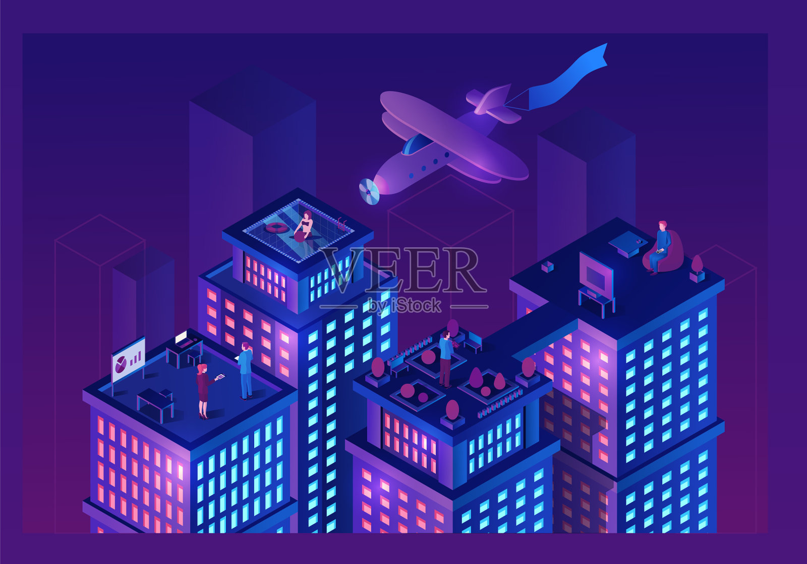 智能建筑等长设计模板素材