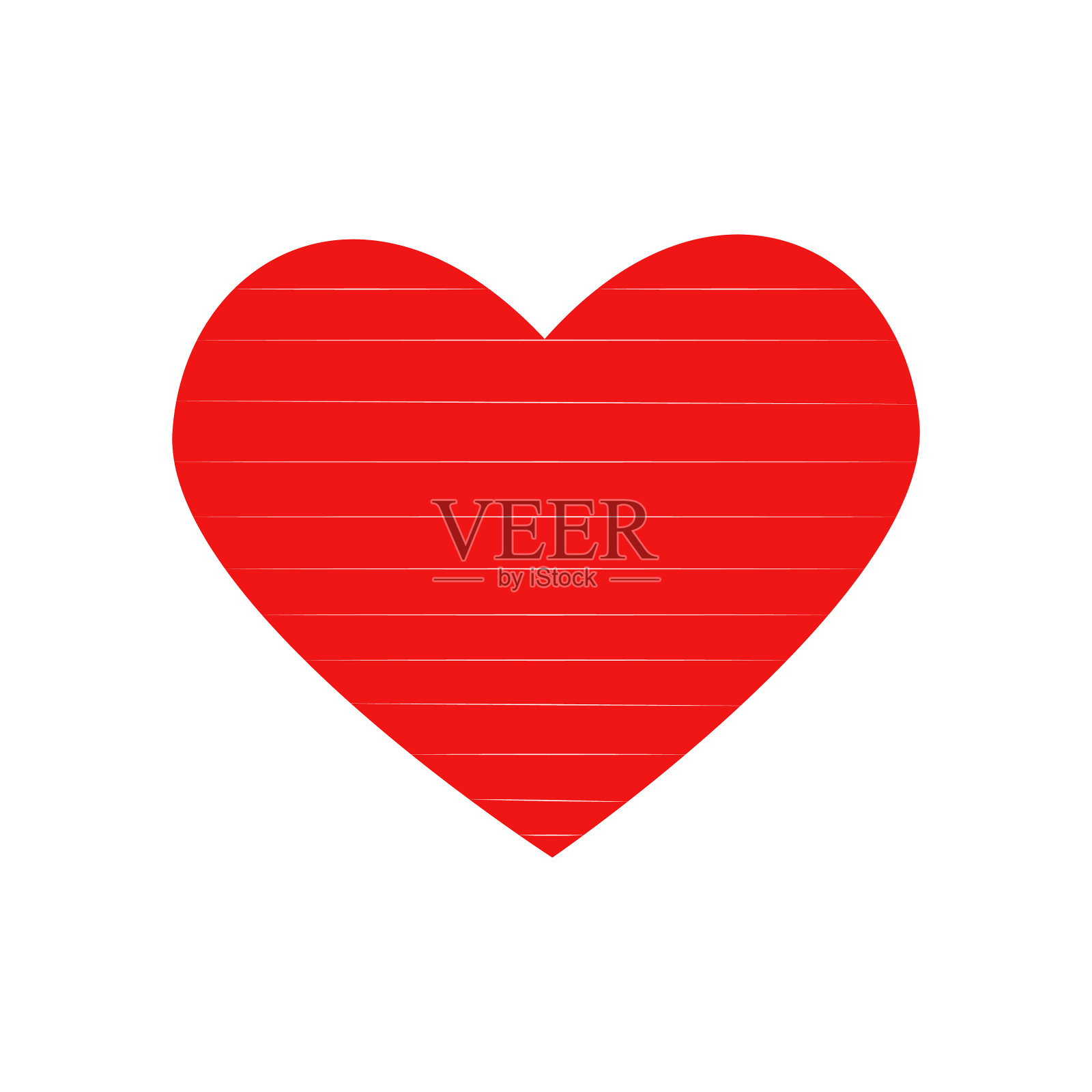 心与线的轮廓手绘心形图标插画图片素材