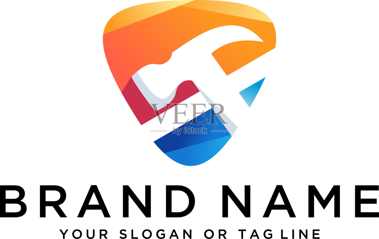 彩色锤标设计插画图片素材