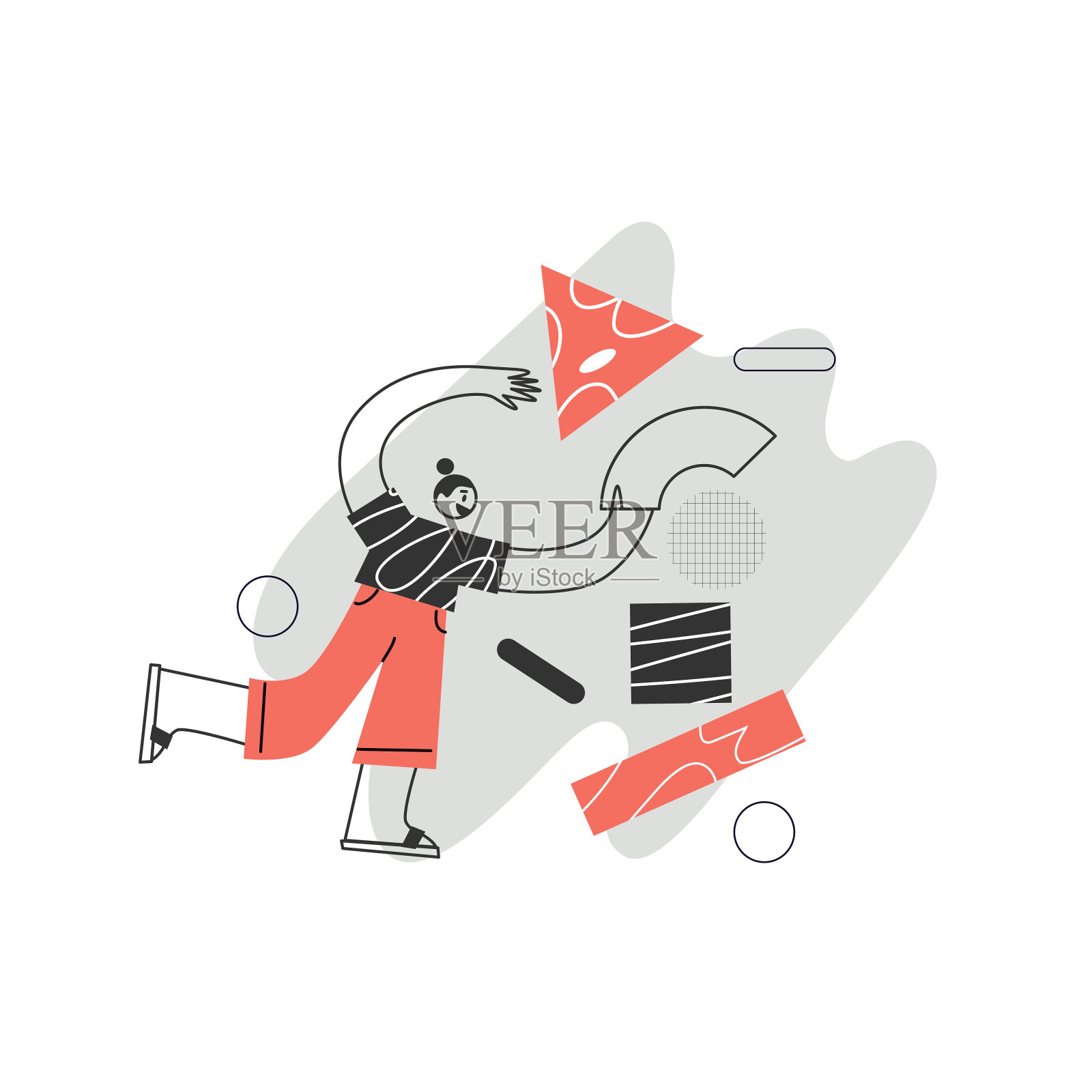 经营理念。命令的比喻。人的元素。矢量插画风格的平面设计。象征团队合作、合作、伙伴关系。插画图片素材