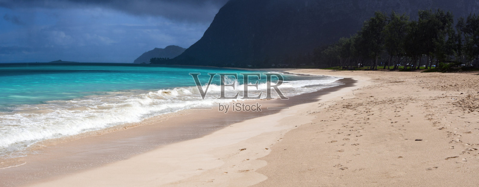 马卡普点海滩全景照片摄影图片