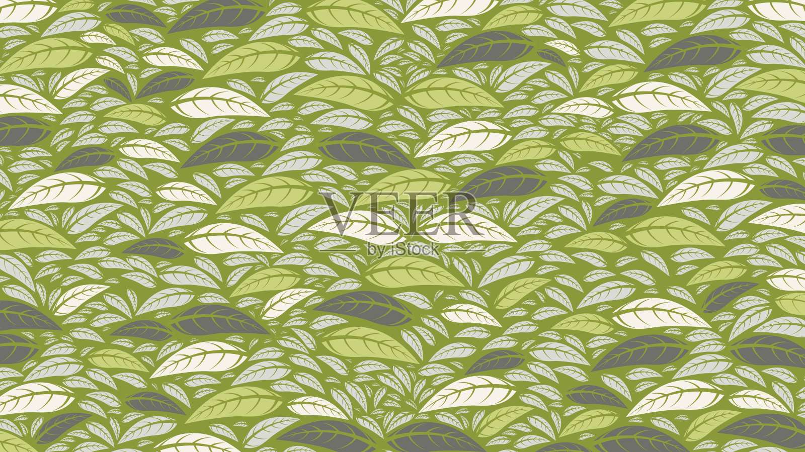 单音的叶子插画图片素材