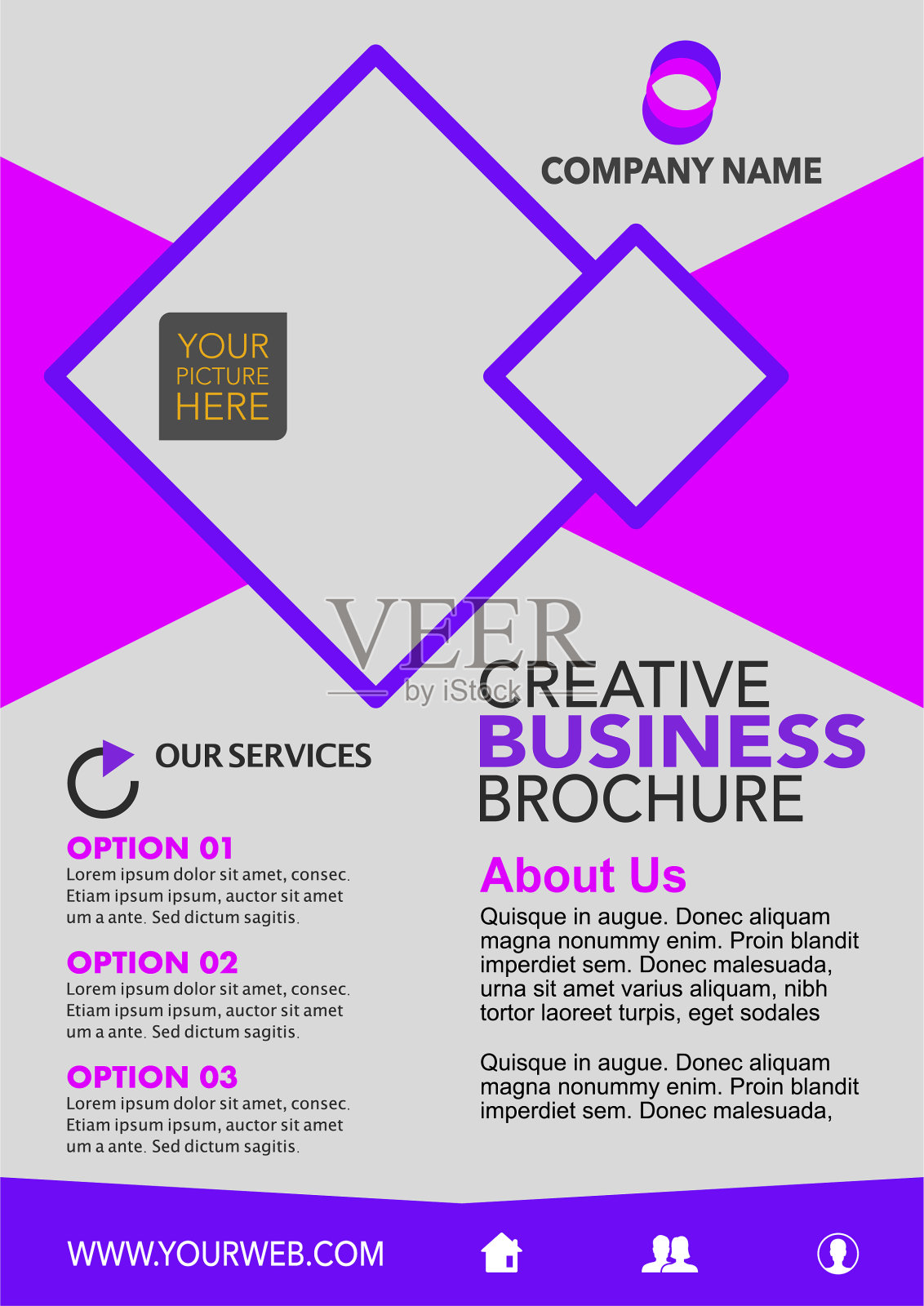 抽象极小几何形状。设计企业年报封面、宣传册、传单、海报设计模板素材