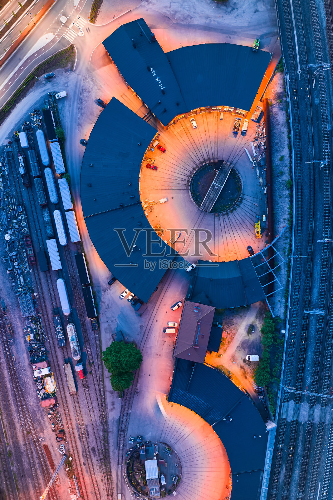 车站鸟瞰图照片摄影图片