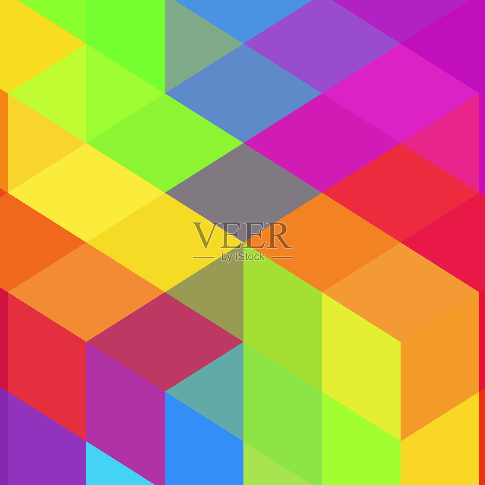 彩色方块布局的展示插画图片素材