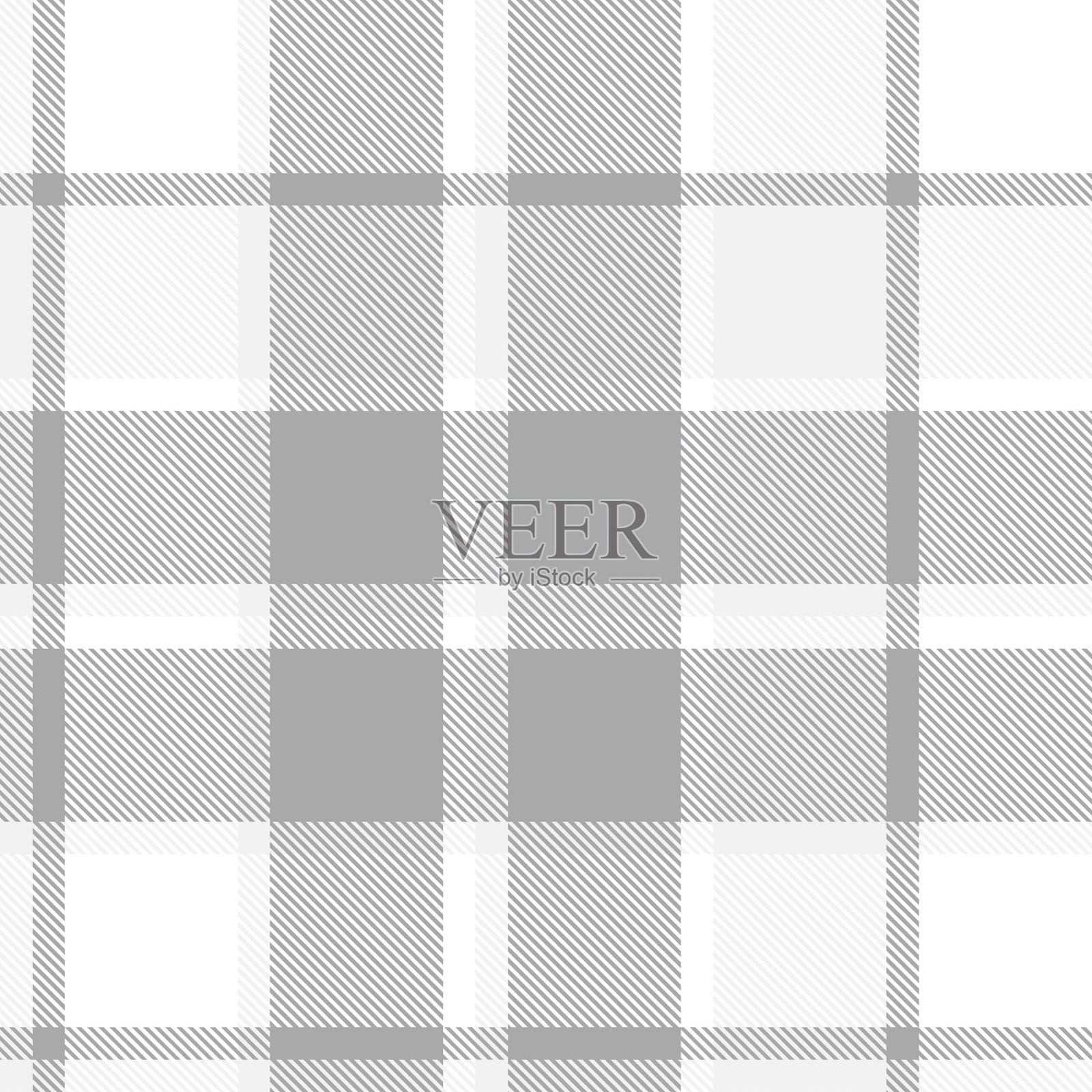 白色格子呢格子无缝图案插画图片素材