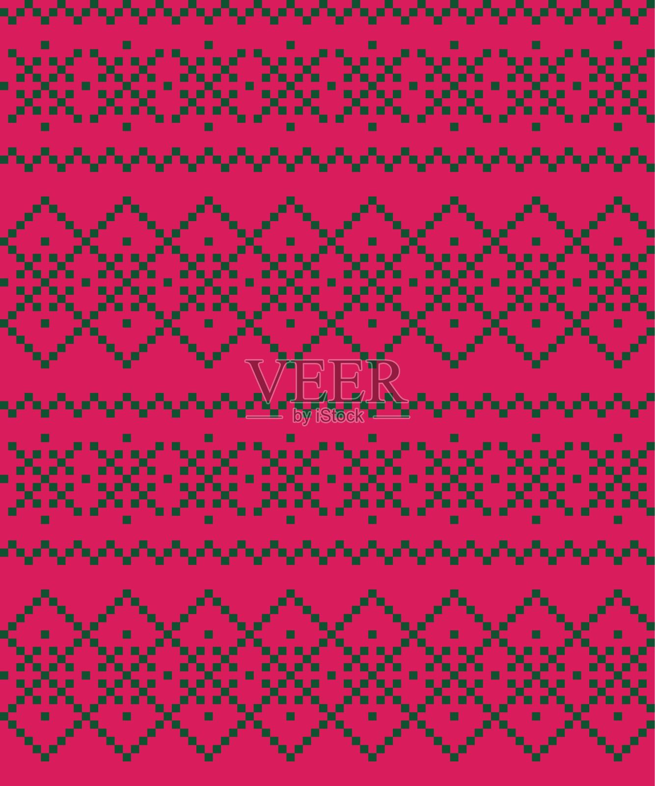 紫色圣诞集市岛无缝图案背景插画图片素材