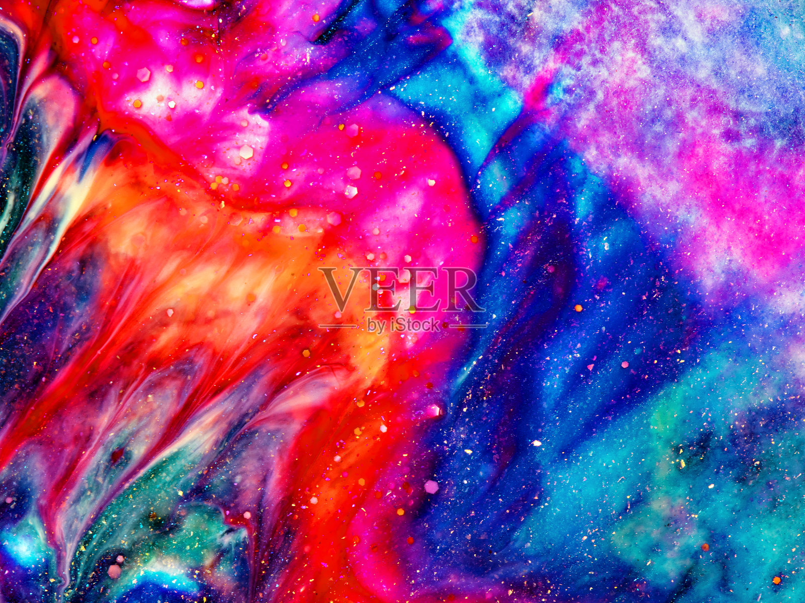 红色、紫色和蓝色的抽象背景。插画图片素材