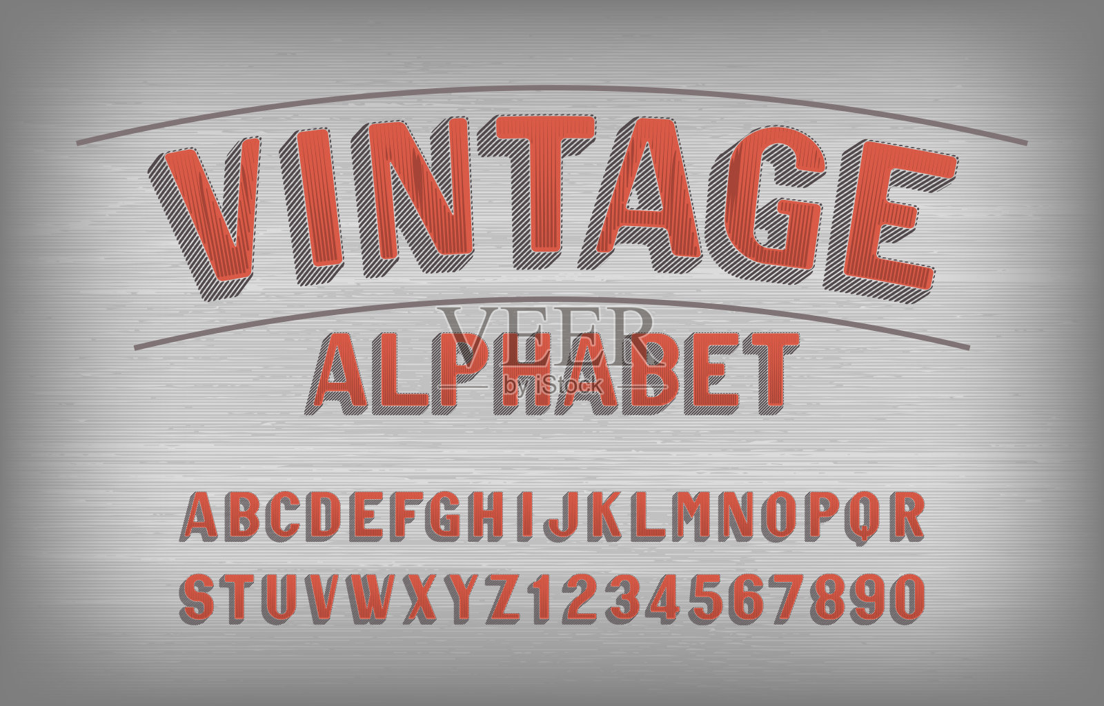 的字母的字体。手写字母和数字。插画图片素材