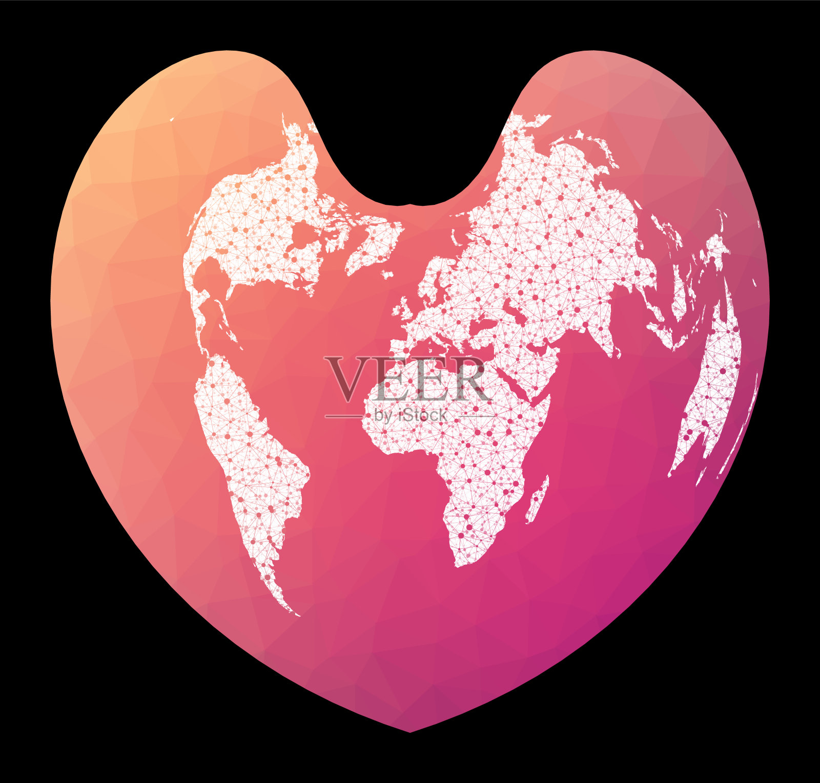 世界网络图。插画图片素材