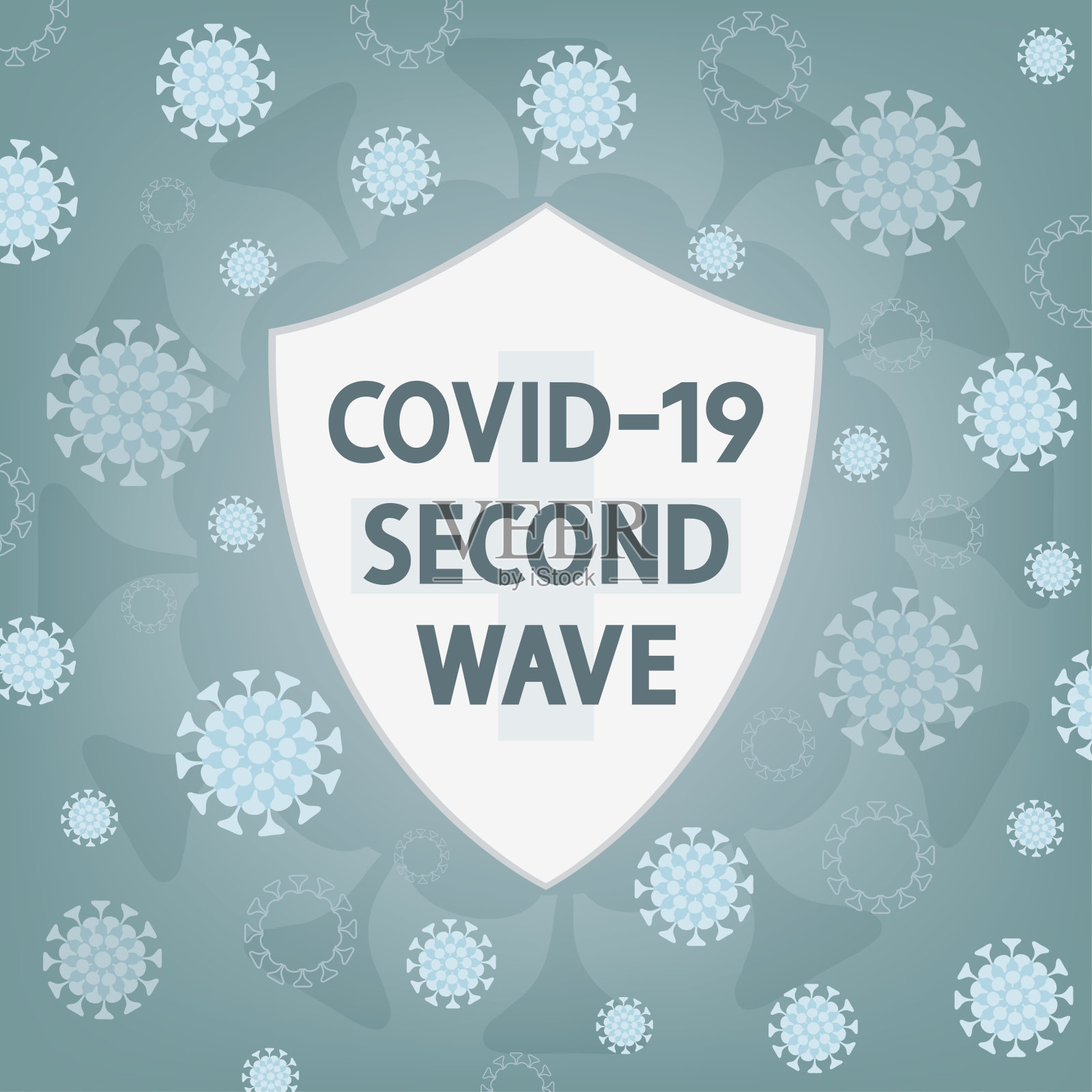 第二波冠状病毒感染载体概念。插画图片素材