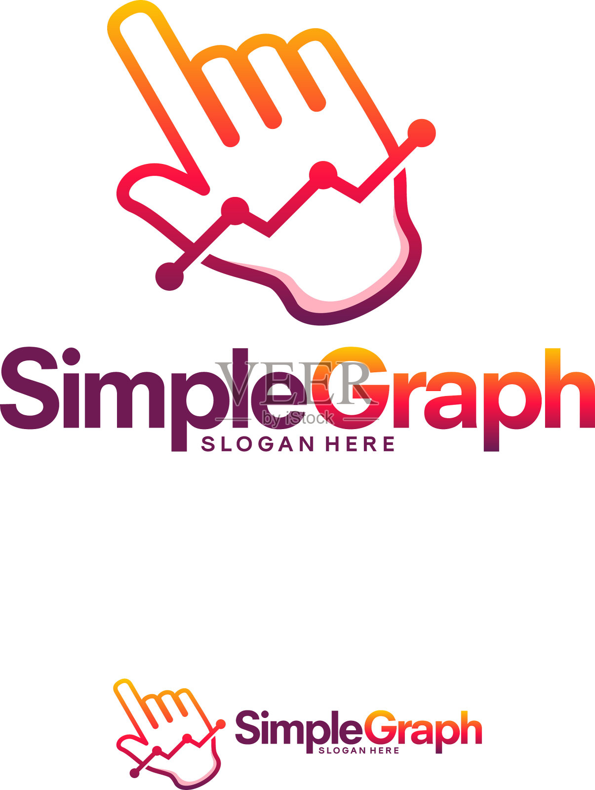 简单图形标志设计概念在线统计插画图片素材