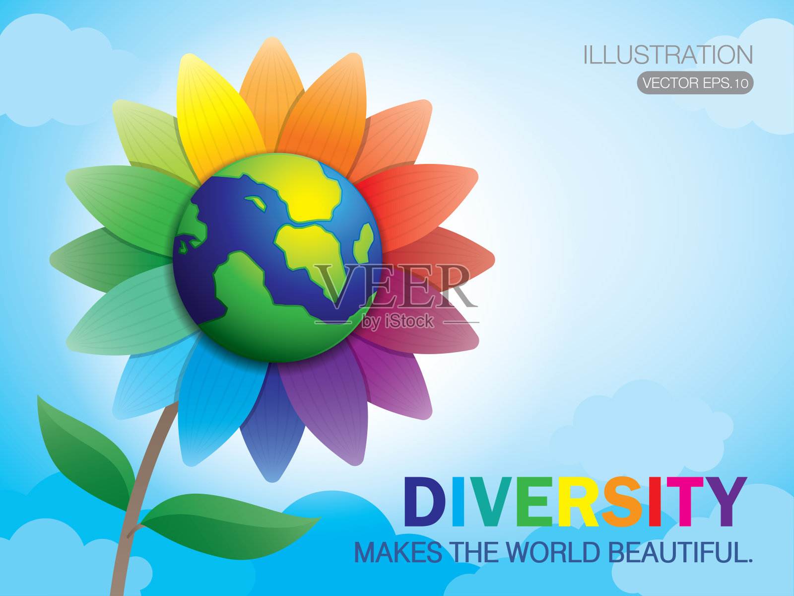 多样性概念插图向量。插画图片素材