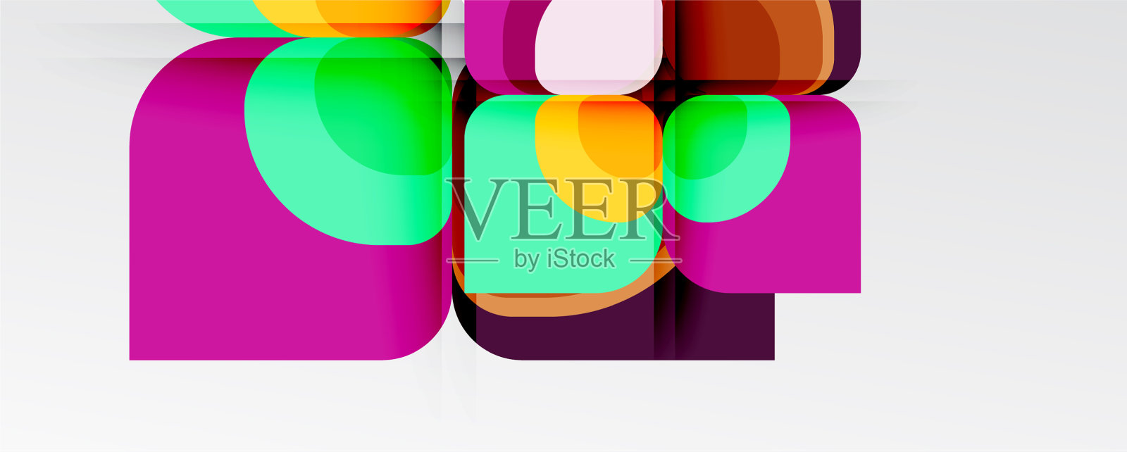 抽象背景-几何剪纸设计插画图片素材