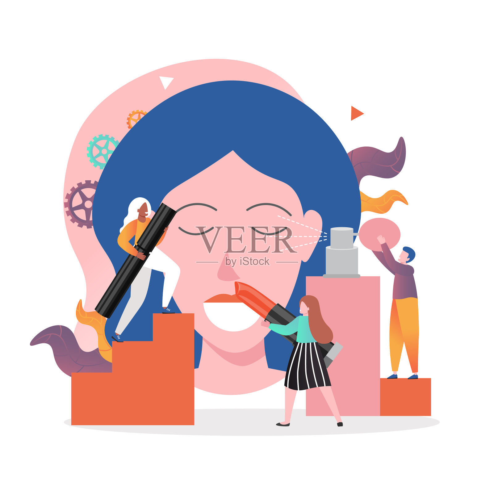 化妆概念的网站横幅网站页面设计元素图片