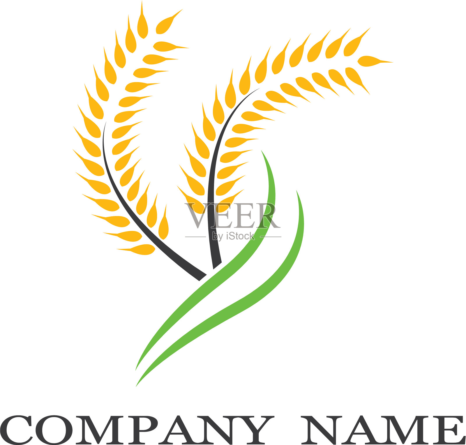 小麦象征图标插画图片素材