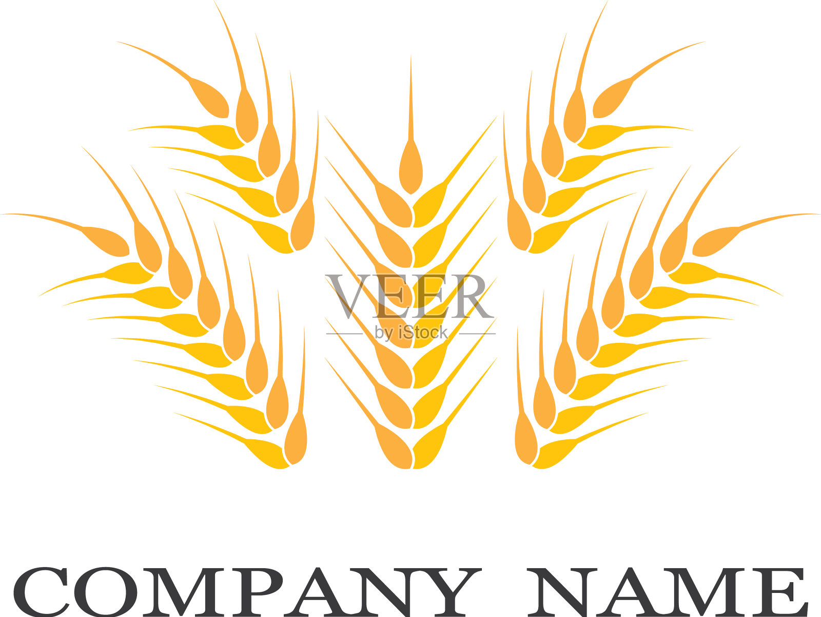 小麦象征图标插画图片素材