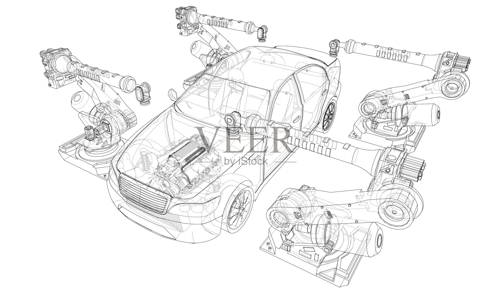 组装汽车设计元素图片