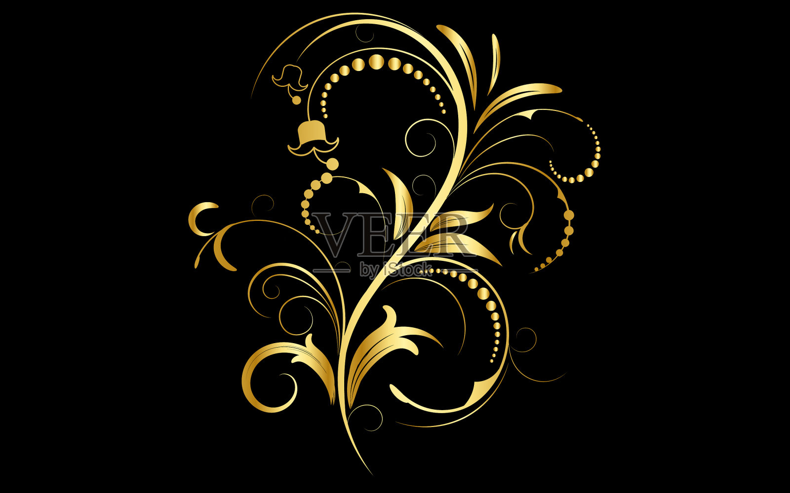 花卉元素设计豪华装饰图形插画图片素材