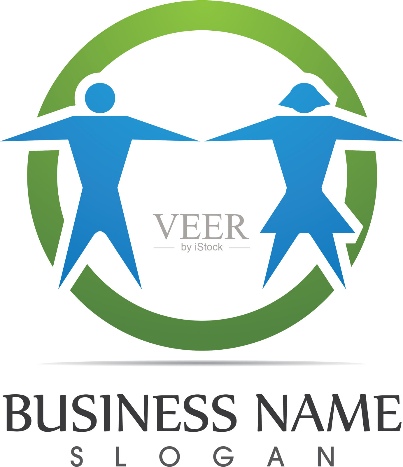 社区护理标志模板插画图片素材