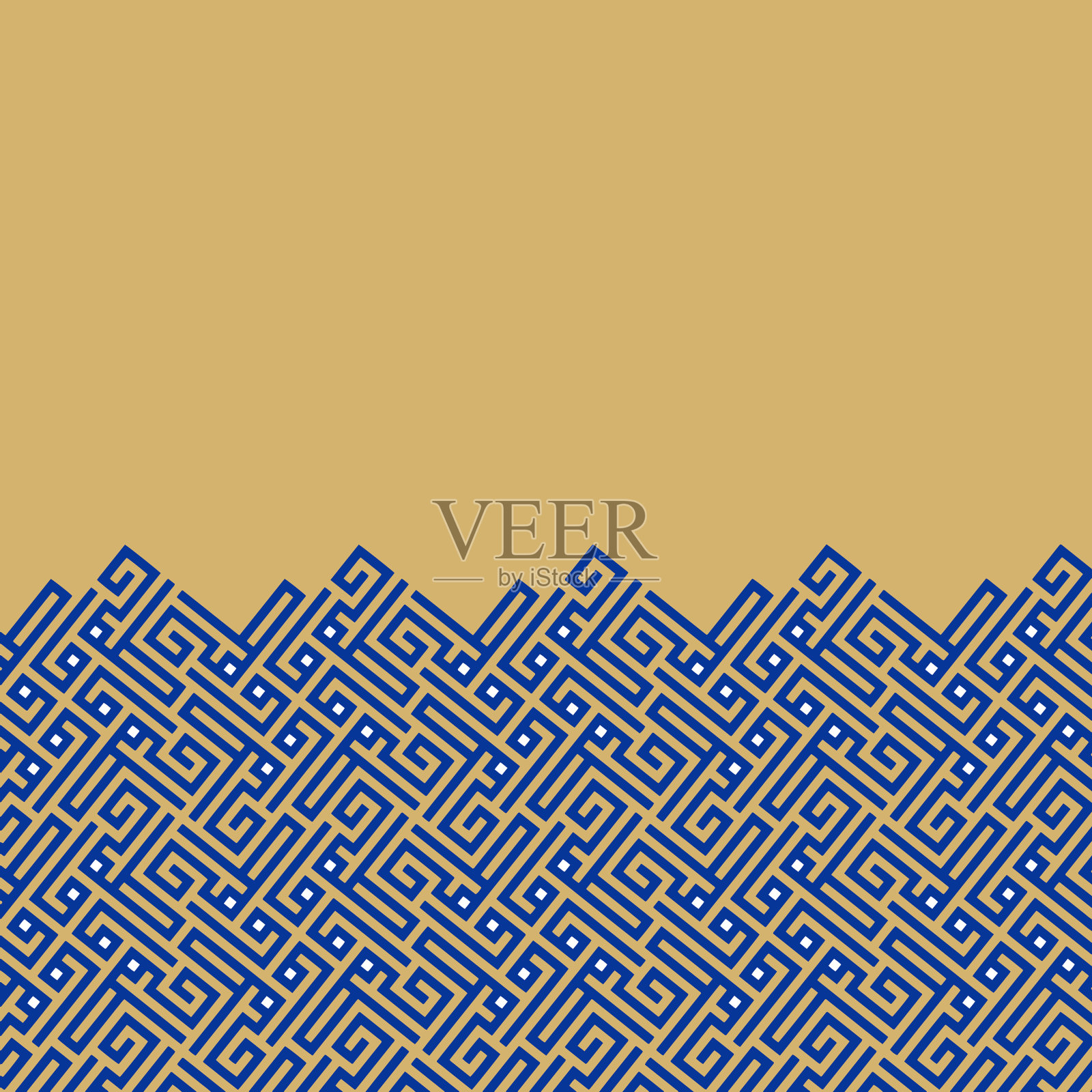 海报设计与kufic阿拉伯书法风格插画图片素材