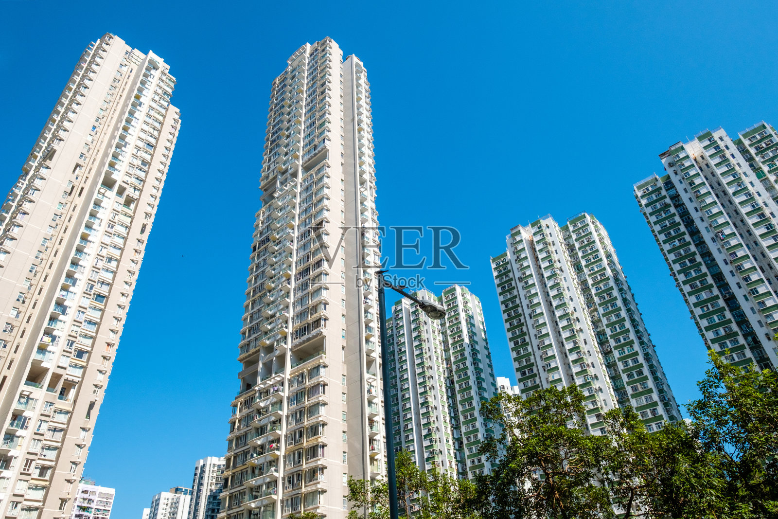 摩天大楼公寓，住宅房地产，香港照片摄影图片