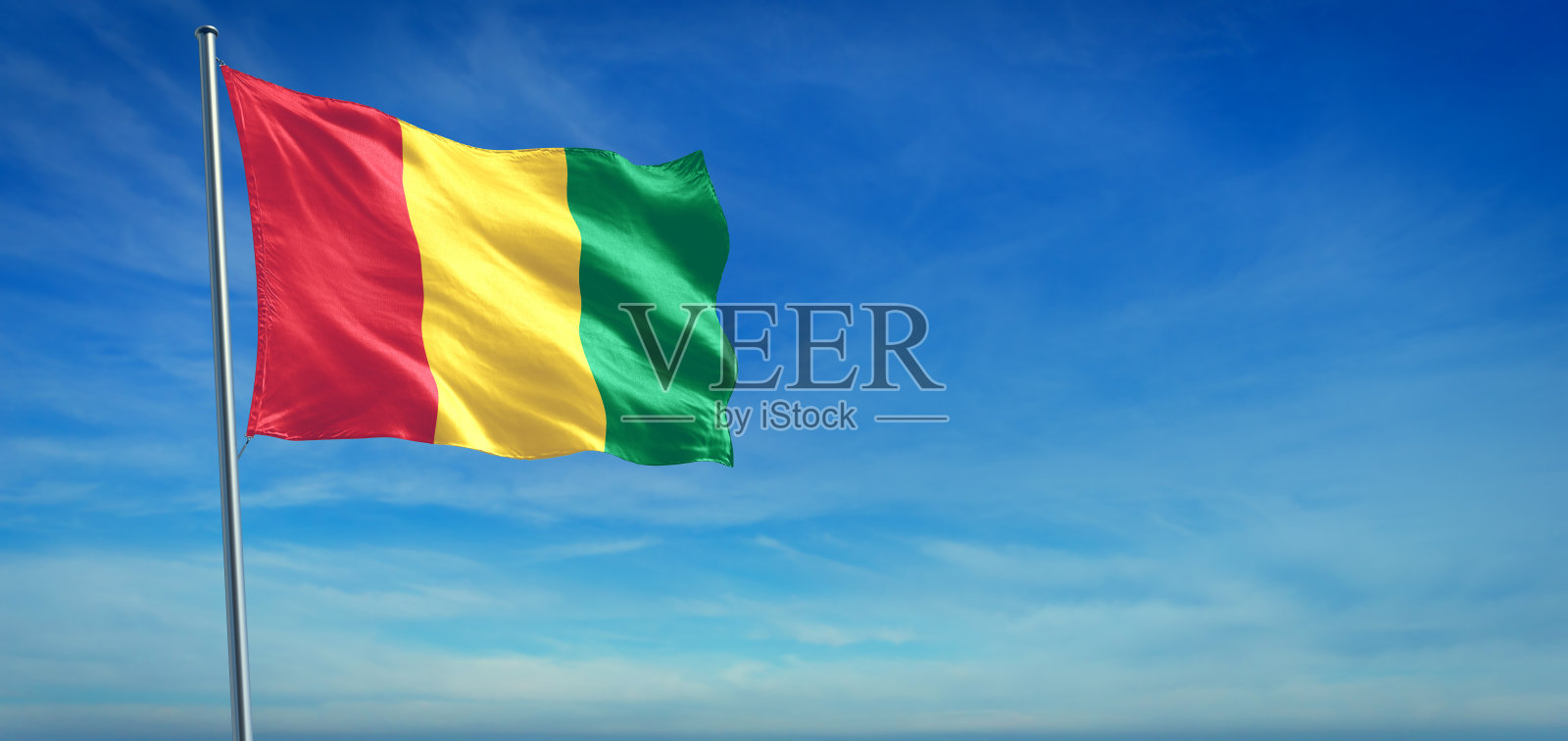 几内亚的国旗照片摄影图片