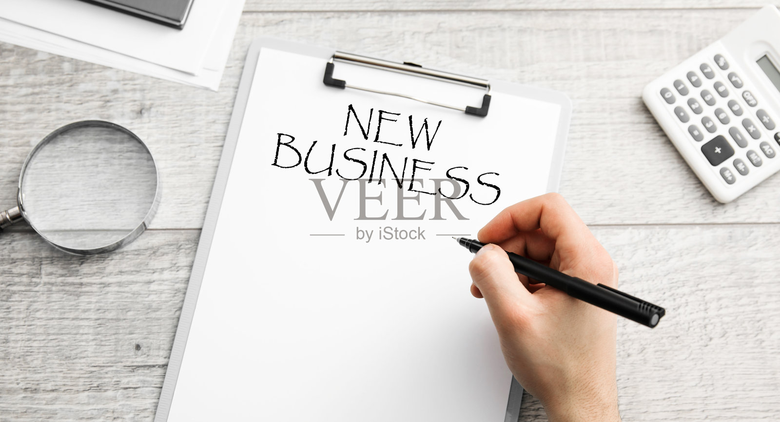 男人写了新的商务文本照片摄影图片