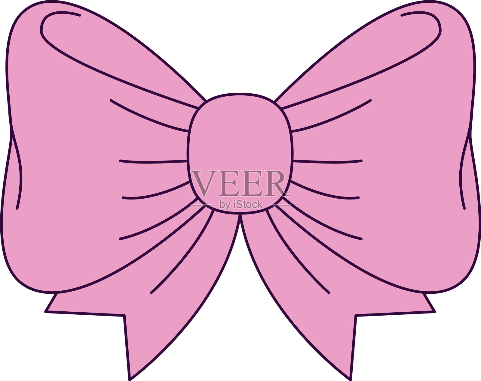 可爱的蝴蝶结丝带装饰图标设计元素图片