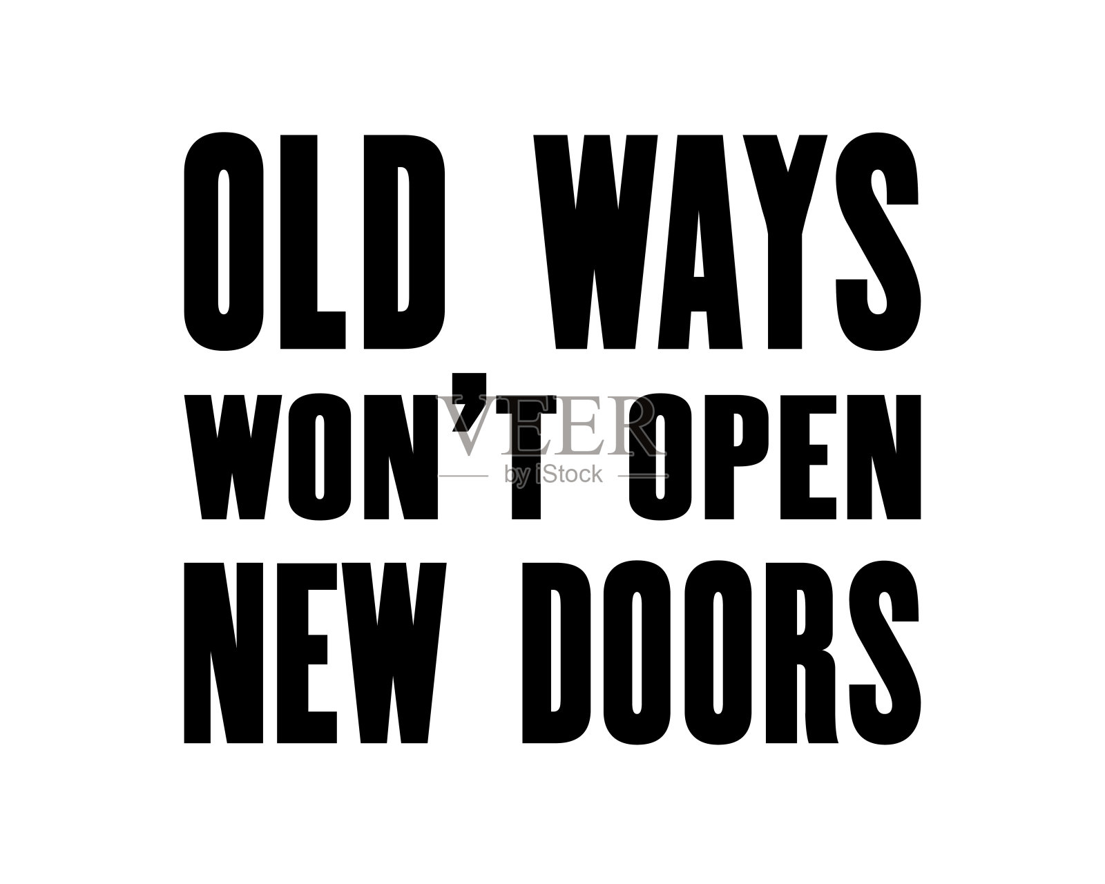 矢量排版海报与动机引用。插画图片素材