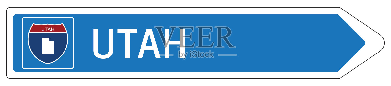 欢迎来到美国风格的高速公路标牌设计元素图片