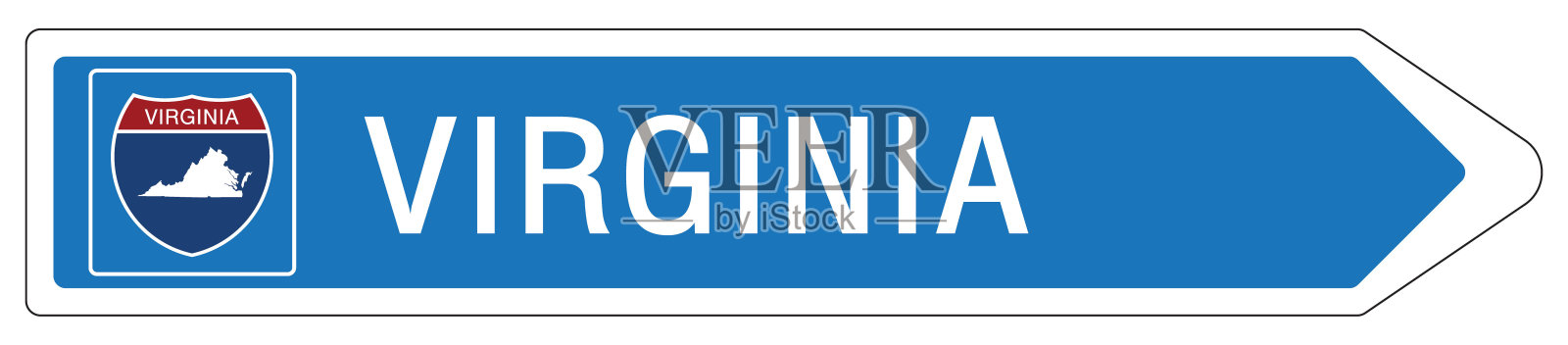 欢迎来到美国风格的高速公路标牌插画图片素材