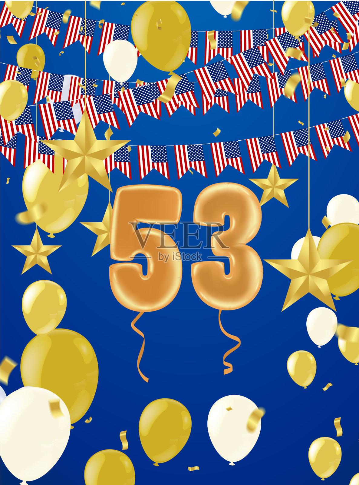 53周年庆典矢量模板设计插图设计模板素材