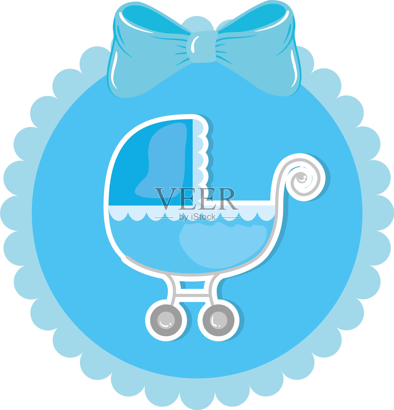 Bacart运输在蕾丝框架隔离设计元素图片