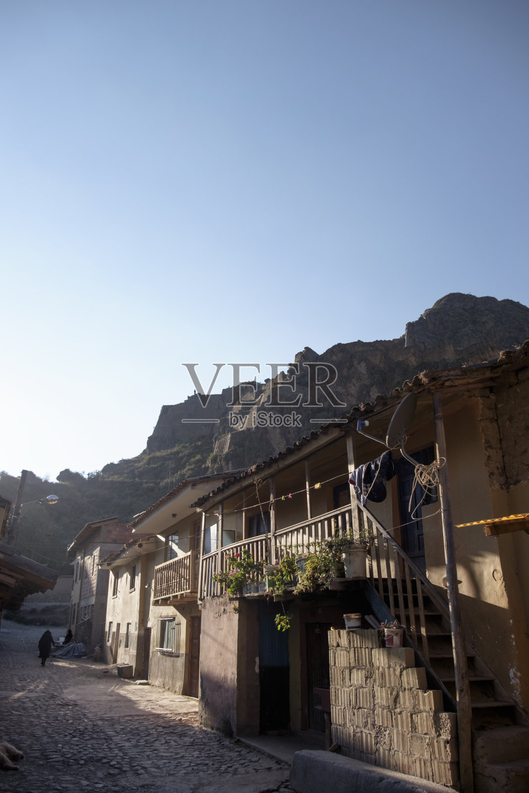 秘鲁奥兰塔坦博的街景照片摄影图片