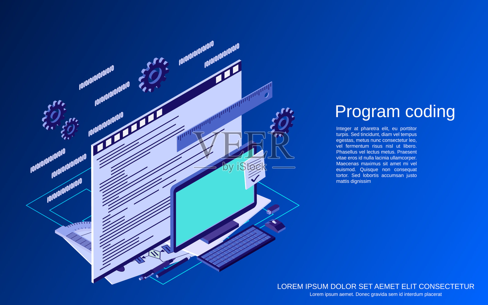 程序编码矢量概念插画图片素材