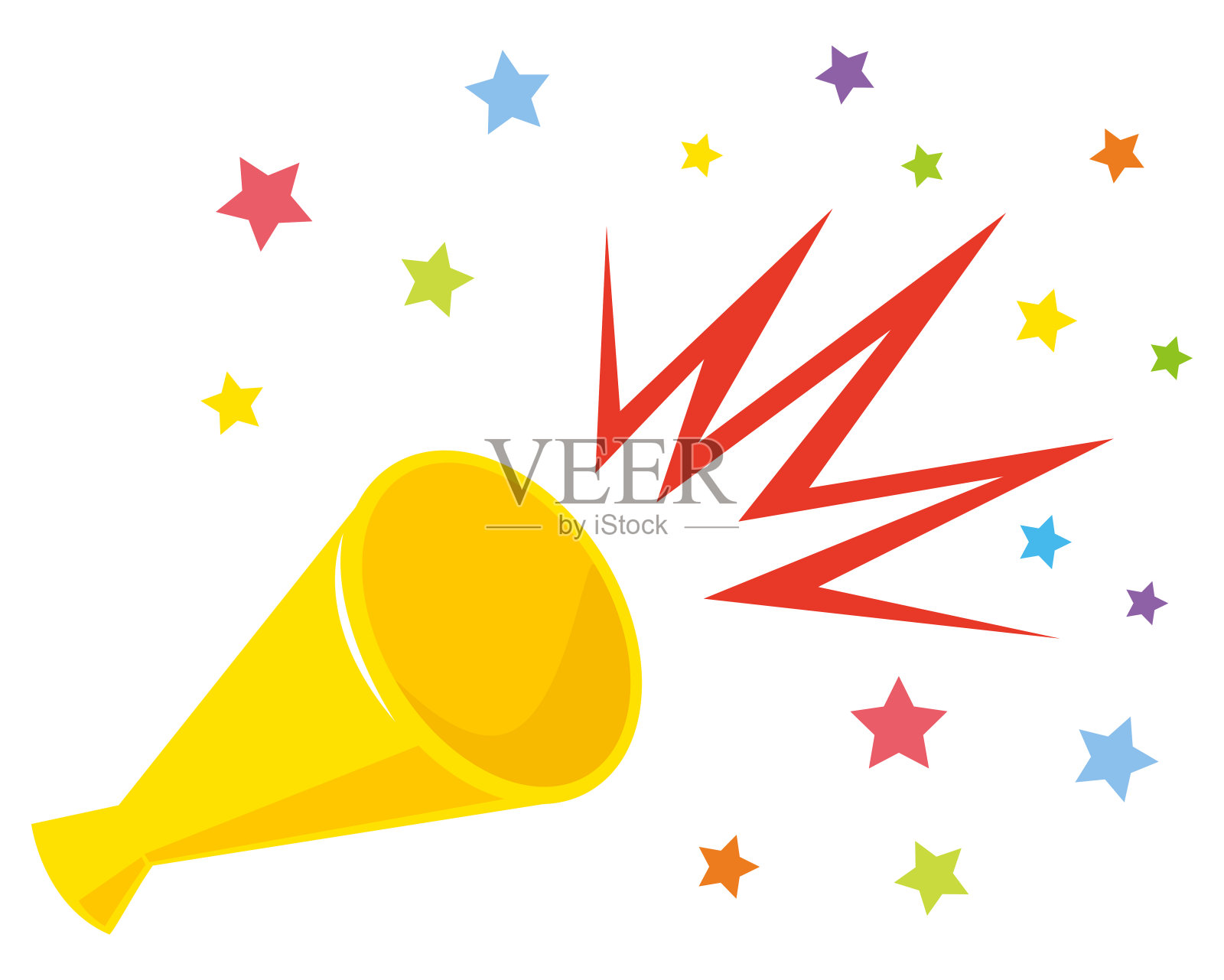 销售扩音器矢量插图。送货促销和便宜货图标。插画图片素材