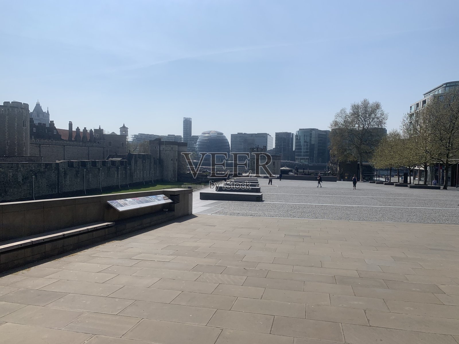 英国伦敦空荡荡的街道照片摄影图片