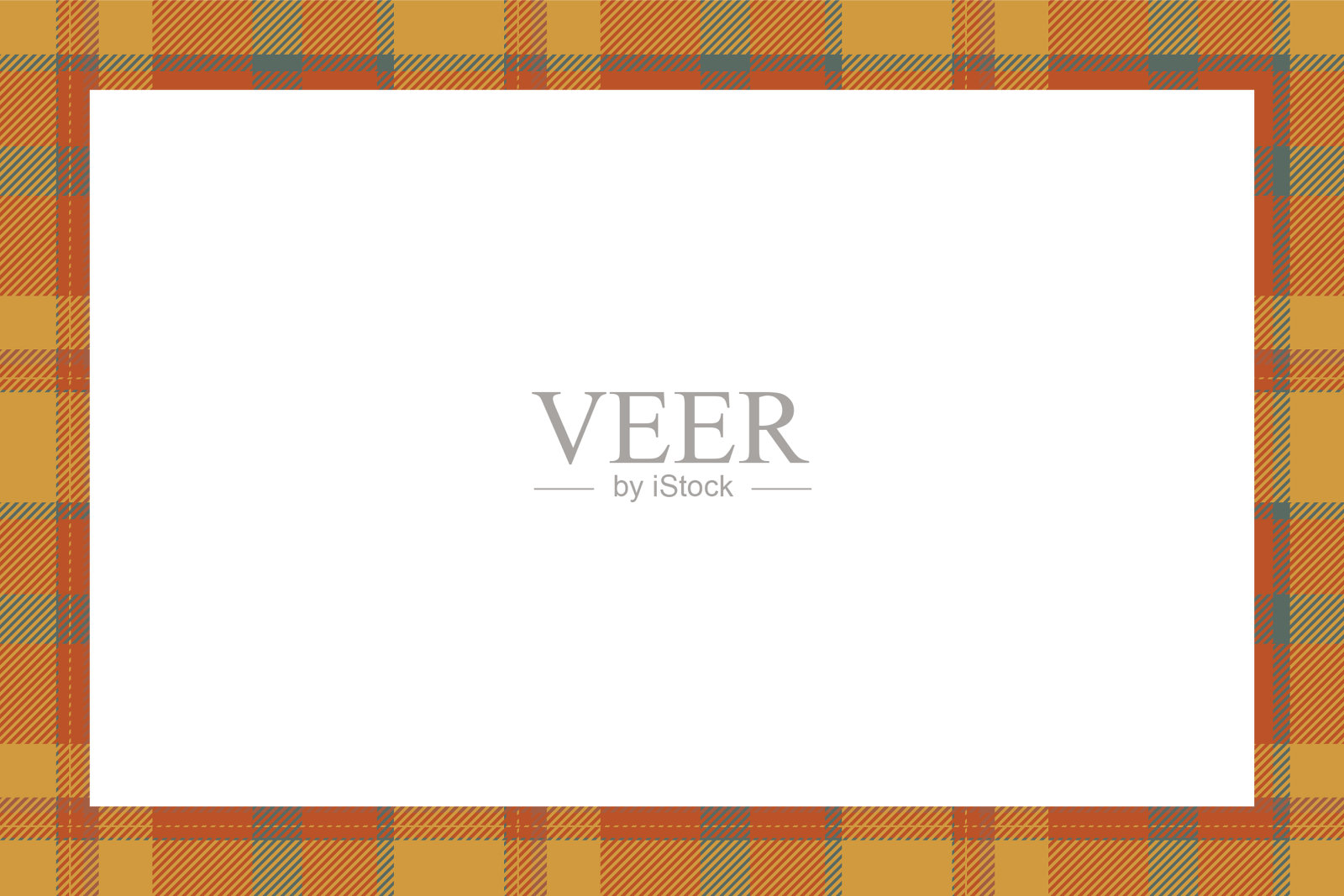 复古框苏格兰边界图案复古插画图片素材