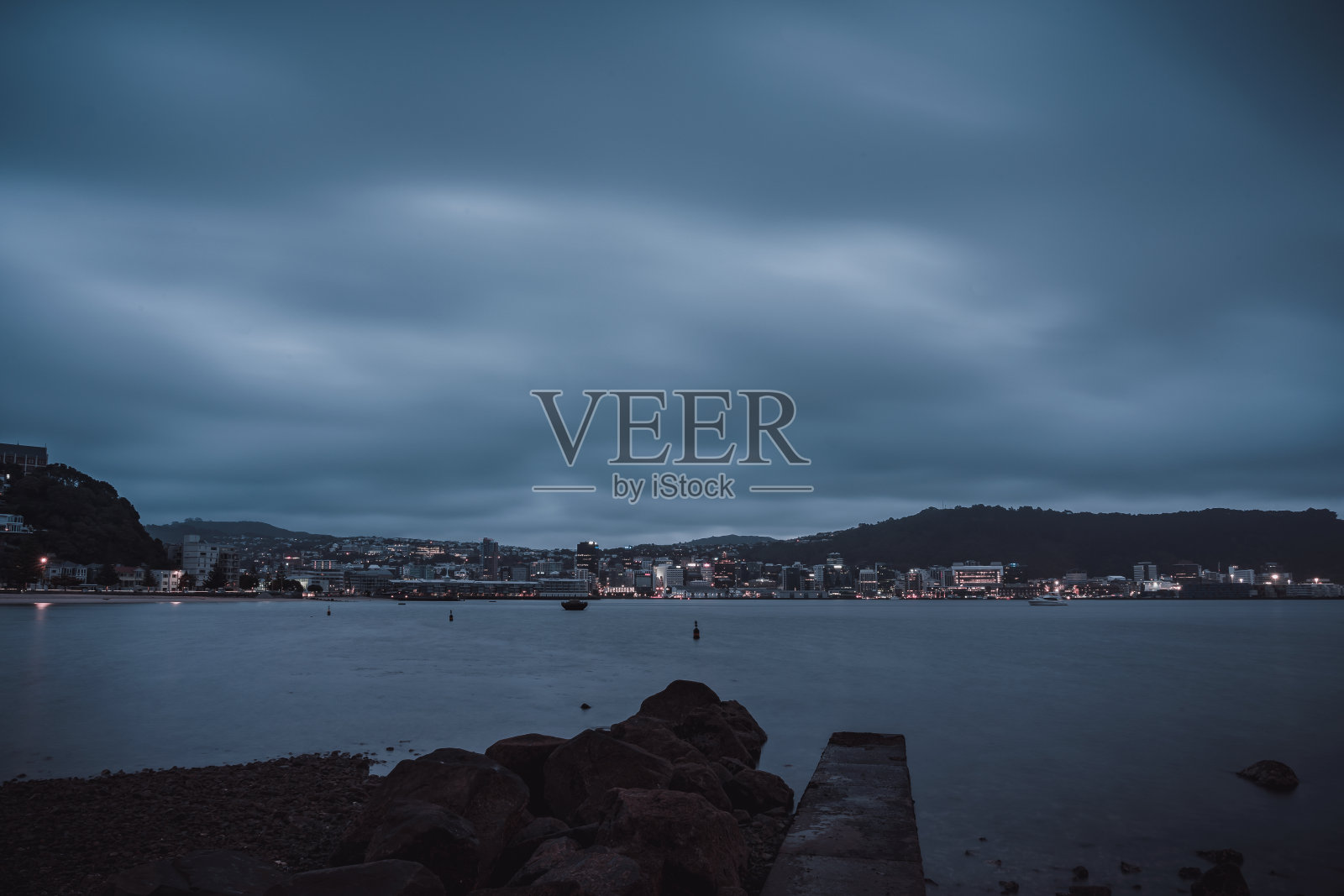 惠灵顿市和海港照片摄影图片