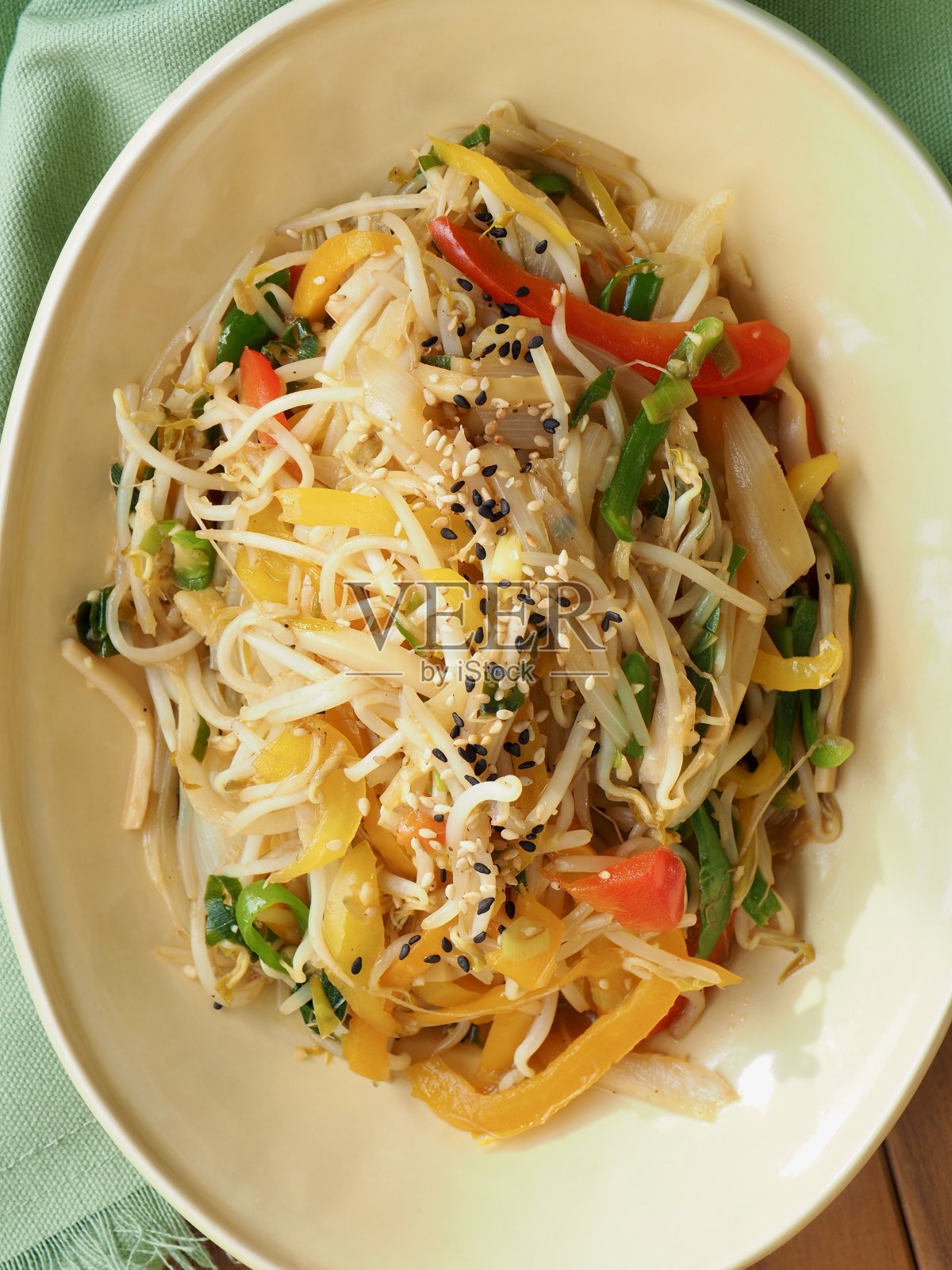 油炸豆芽菜照片摄影图片