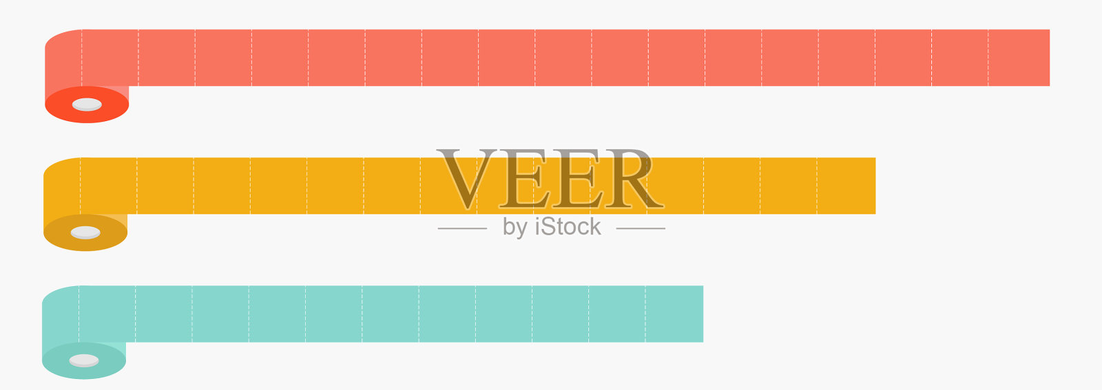 三柱厕纸卷设折线图图标素材