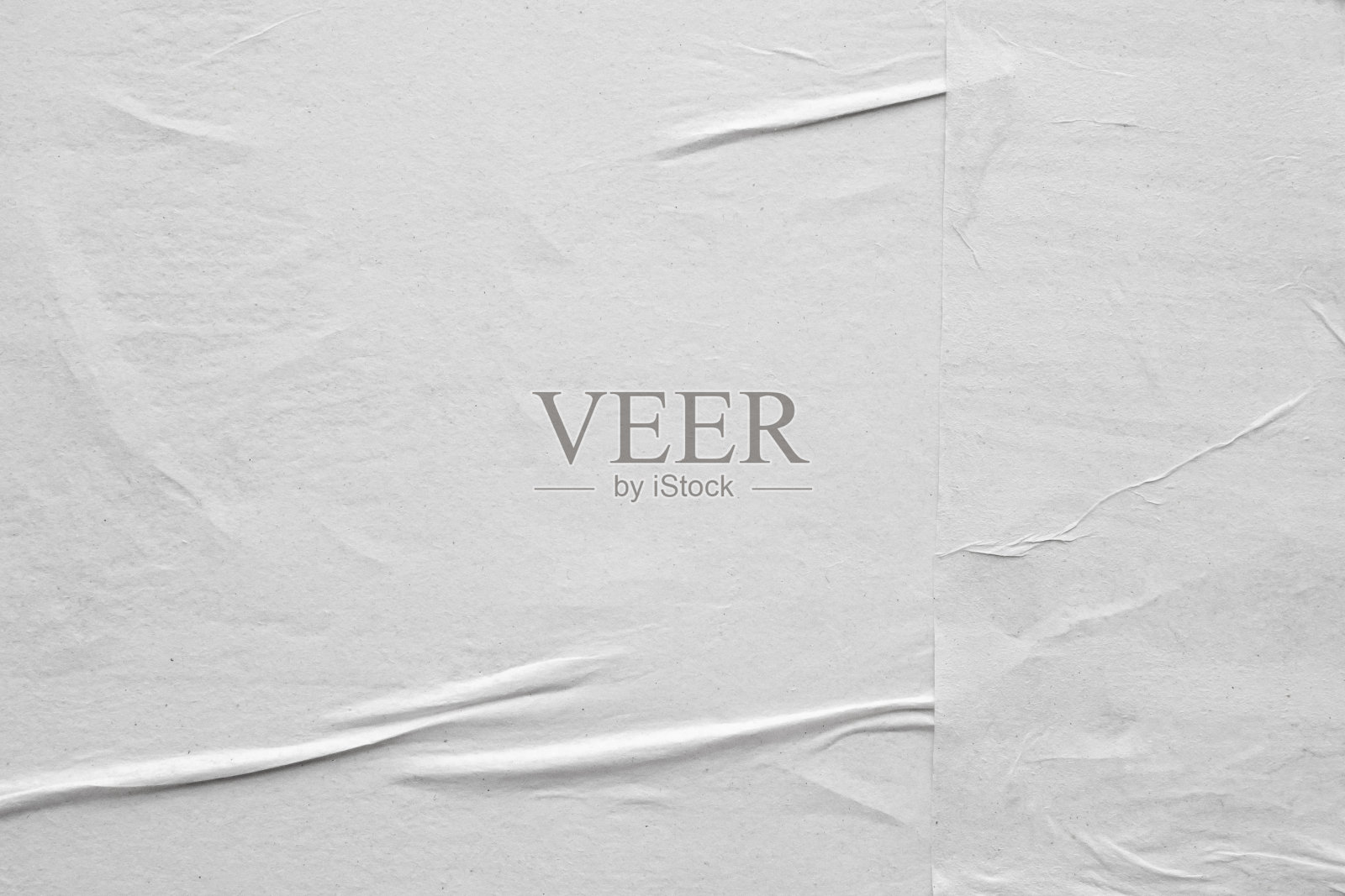 空白白色皱巴巴的纸海报纹理背景照片摄影图片