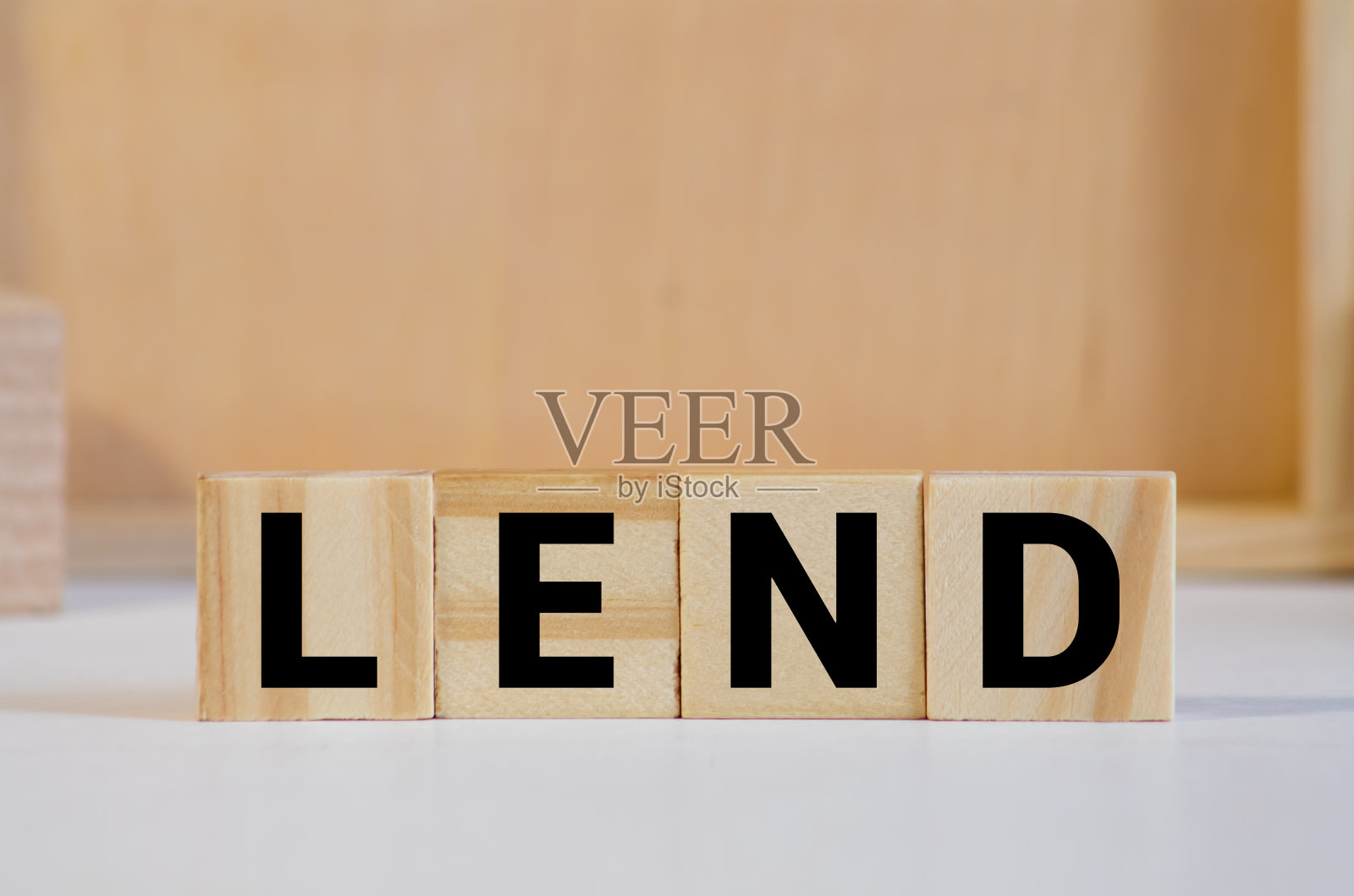 带有文字的木块:贷款照片摄影图片