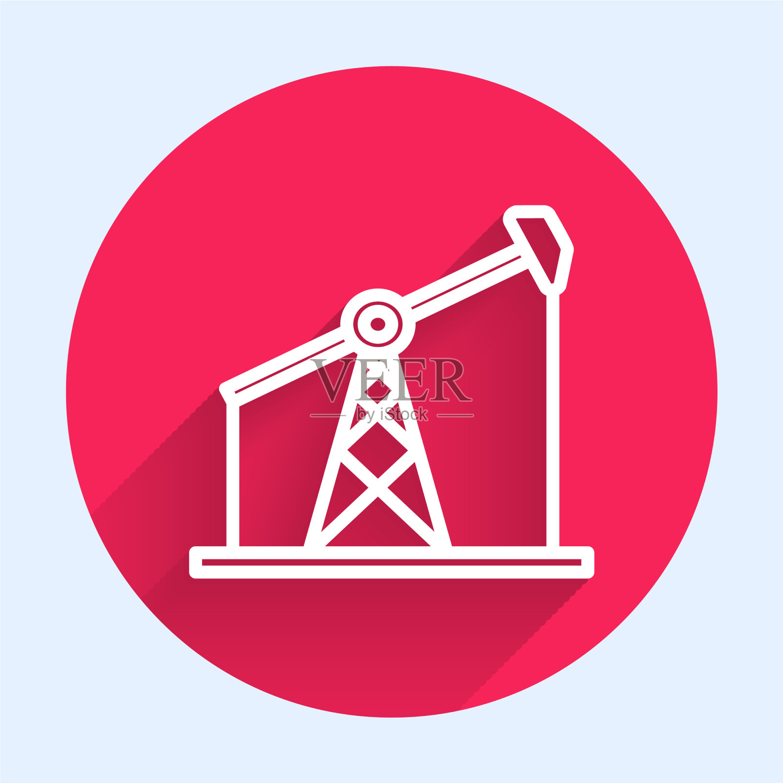 油泵白线或油泵千斤顶图标隔离插画图片素材